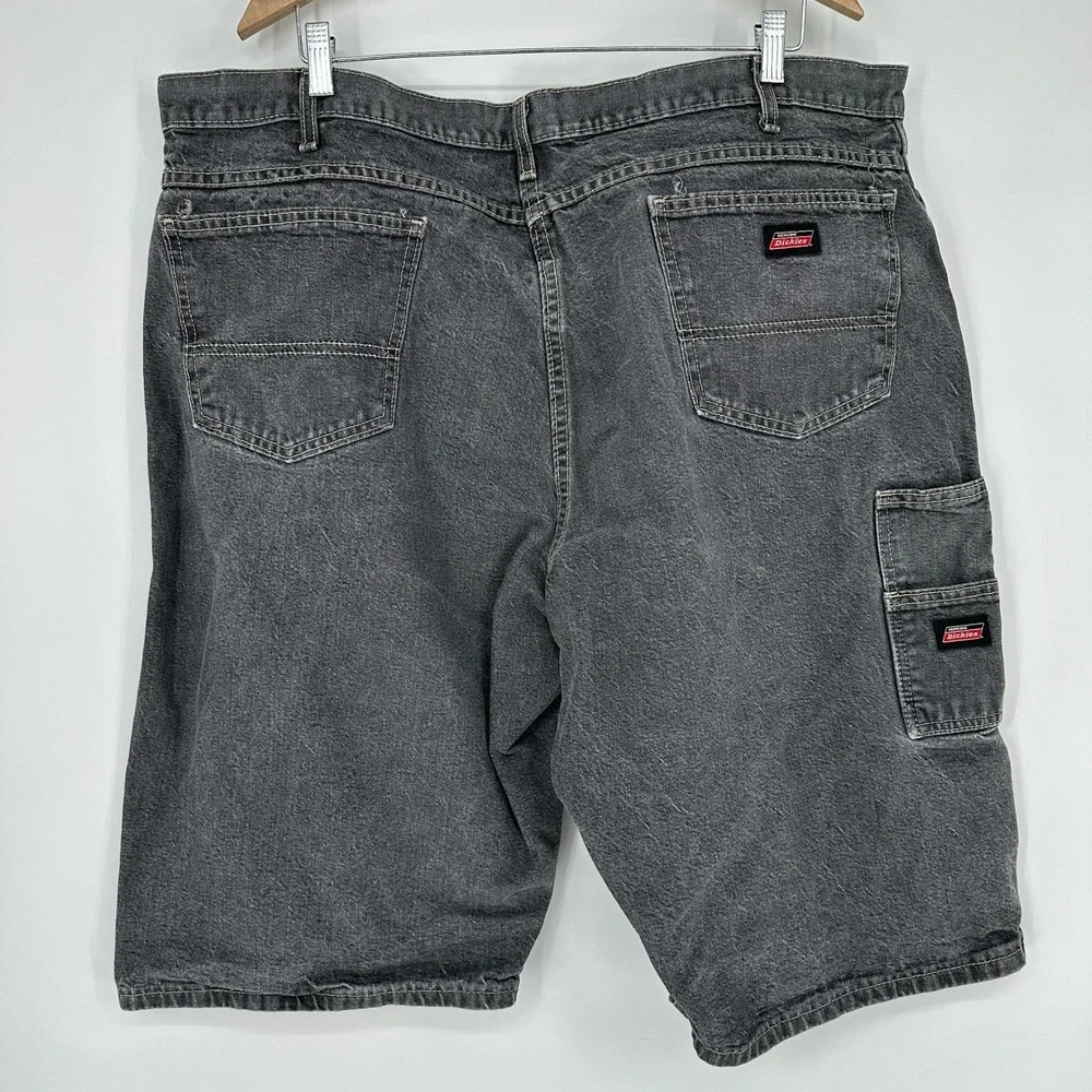 Dickies Men's Size 44 Dark Gray Denim Carpenter Work Shorts 100% Cotton Rugged#1